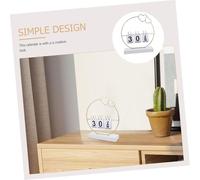 CIYODO Vintage Wooden Desk Calendar Flip Over Reusable Perpetual Flip Calendar with Month Date Display Rustic Desk Accessories Home Office Decor