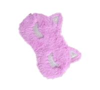 CIYODO Violet Plush Unicorn Sleeping Mask Lightweight Soft Eye Cover for Women Men Travel Work Naps Comfortable Night Blindfold with Elastic Strap