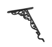 CIYODO Wall Flower Pot Holder Iron Metal Hook Plant Pot Hanger Wrought Iron Hanging Flower Basket Vintage Hanging Planter Metal Plant Bracket Black