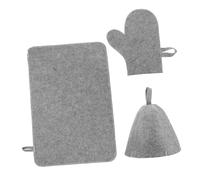 CIYODO Water Absorbing Felt Sauna Hat Glove Lightweight Portable Reusable Bathing Accessory for Women and Men Comfortable Temperature Regulating Spa Use