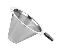 CIYODO Wear-Resistant Stainless Steel Coffee Filter Dripper with Funnel Design for Smooth Brew Reusable Coffee Strainer for Rich Texture Corrosion-Resistant Black Filter for Paperless