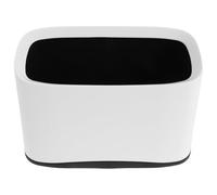 CIYODO White Cat Litter Scoop Organizer with Removable Stand Plastic Storage Base for Efficient Waste Filtration Compact Litter Box Accessory Preventing Spillage and Enhancing Cleaning