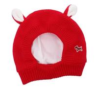 CIYODO Winter Dog Hat for Large Breeds with Bunny Ears Soft Knitted Windproof Cap for Golden Retrievers Cozy Insulated Headwear for Cold Weather Easy Wear Cute Beanie for Outdoor