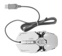 CIYODO Wired Gaming Mouse Professional Game Mouse with USB Interface Silver and Upgraded Key Layout Plastic Classic Style for Playing Computer Games