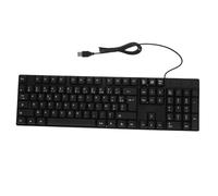 CIYODO Wired USB Keyboard, Full Size 104-key Office Keyboard with Built-in Number Pad, Abs Body, USB Powered, Black, Easy to Use for PC Work
