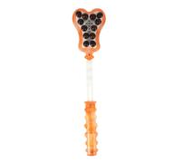 CIYODO Wood Back Knock Massage Hammer Stick, Multifunctional Wooden Pat Massage Tool for Stress Relief and Fatigue, Orange Handle for Body Therapy and Muscle Relaxation