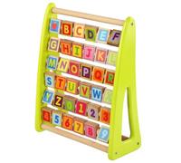 CIYODO Wooden Alphabet Cognition Board Educational for Early Learning Math Numbers Developmental Activity Game with Frame for Preschool Education