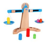 CIYODO Wooden Balance Scale for Educational Montessori Sorting Creative Early Learning Pan Scales for Boys Preschool Numerical Calculation