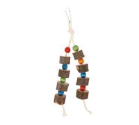 CIYODO Wooden Bird Chew for Parrots Parakeets Funny Hanging Biting with Design Encourages Exercise being Bird Cage Decoration