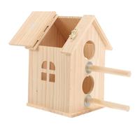 CIYODO Wooden Bird Nest Breeding Box Parakeet Nesting Box for Australian Parrots Cockatiel Hummingbirds Garden Decor