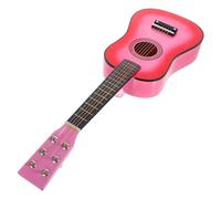 CIYODO Wooden Guitar for Practice Acoustic Musical Instrument Pink Beginner Friendly Educational for Boys and Developing Music Skills and Confidence