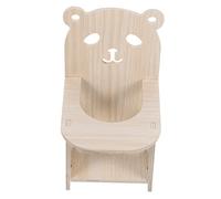 CIYODO Wooden Hamster High Chair with Tray Handmade Small Animal Feeding Furniture for Hamsters Guinea Pigs Hedgehogs Dining Accessory for PET Cages