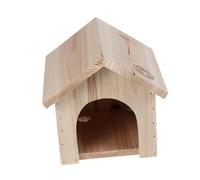 CIYODO Wooden House Model Triangle Chalet for Squirrel Pet Supplies Resistant to Heat and Bite Squirrel Nesting Box Scenario