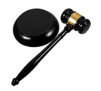 CIYODO Wooden Judge Gavel with Black Hammer for Judges Auctioneers Lawyers Law Students for Meetings Courtrooms and Role Play