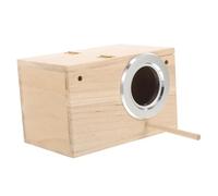 CIYODO Wooden Parrot Nesting Box Small Right Opening Bird House for Breeding and Incubation Weather Resistant Warm Shelter for Parakeets Budgerigars Cockatiels and Sparrows Outdoor Garden
