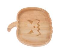 CIYODO Wooden Pumpkin Snack Tray Halloween Dessert Reusable Food Tray for Snacks Appetizers for Kitchen and Festive Autumn Parties