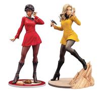 Ciyoulio 2PCS Anime Illustration Command Officer Figure Original Painting Figurine Nyota Uhura Action Figure Standing Pose PVC Statue Desk Decoration Collections Gift