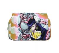 Ciyoulio JJBA Pencil Case Iggy/Star Platinum Double Layer 3D Print Pen Bag Student Pencil Bag Cartoon Stationery Bags Pen Pouch School Supplies Gift