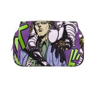 Ciyoulio JJBA Pencil Case Iggy/Star Platinum Double Layer 3D Print Pen Bag Student Pencil Bag Cartoon Stationery Bags Pen Pouch School Supplies Gift
