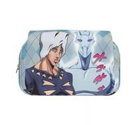 Ciyoulio JJBA Pencil Case Iggy/Star Platinum Double Layer 3D Print Pen Bag Student Pencil Bag Cartoon Stationery Bags Pen Pouch School Supplies Gift