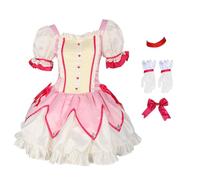 Ciyoulio KanameMadoka Cosplay Costume with Wig Akemi Homura Cosplay Mami Tomoe Costume Anime Mami Tomoe Role Play Uniform Outfits Battle Suit for Halloween Carnival Party