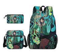 Ciyoulio Xie Lian Anime Backpack with Crossbody Bag Pen Pouch 3-Piece Set Hua Cheng Schoolbag Satchel Pen Bags Shoulder Bag Bookbag