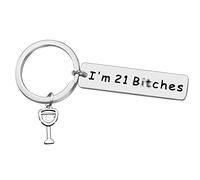 Ciyumu 21st Birthday Gifts for Daughter Women Girls 21st Birthday Keyring Gifts Happy Birthday Keychain Gift 21 Year Old Birthday Present for Her Best Friend Family 21st Birthday Party Gift I'm 21