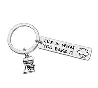 Ciyumu Baker Keyring Baker Gift Baking Keychain Gifts for Baker Baking Gift Culinary Student Gifts Culinary School Graduation Gift Bake Lover Gift Pastry Chef Gift for Women Keychain