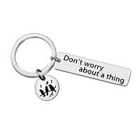 Ciyumu Don't Worry About A Thing Gift Keyring Inspirational Keyring Three Birds Gift Encouragement Gift for Best Friend Valentines Birthday Gifts Motivational Keychain Three Birds Keychain