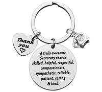 Ciyumu Secretary Gift Secretary Keyring Thank You Gift for Secretary Legal Medical Secretary Birthday Valentine Gift Retirement Gifts for Secretary Coworker Office Secretary Appreciation Keychain