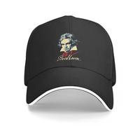CIZIEOE Baseball Cap Beethoven Rugby Beach Outing Caps Black