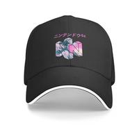 CIZIEOE Baseball Cap N.6.4 Gaming Vaporwave Logo Hard hat New Ins Black