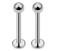 Cizme 1 Pair Titanium Lip Stud Labret Bars 1.2mm Tragus Helix Cartilage Daith Piercing Stud 8mm Jewellery