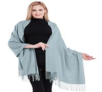CJ Apparel Baby Blue Thick Solid Colour Design Cotton Blend Shawl Pashmina NEW(Size: One Size)