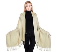 CJ Apparel Beige Solid Colour Design Shawl Scarf Wrap Stole Pashmina Seconds NEW(Size: One Size)
