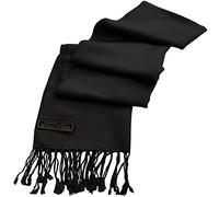 CJ Apparel Black Men's Nepalese Solid Colour Design Fashion Scarf Scarves Neck Wrap Hand Made in Nepal New
