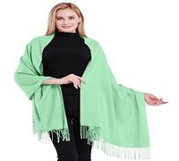 CJ Apparel Blue Green Baby Green Cyan Thick Solid Colour Design Cotton Blend Shawl Seconds Scarf Wrap Stole Throw Head Wrap Pashmina