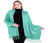 CJ Apparel Blue Green Solid Colour Design Shawl Scarf Wrap Pashmina Seconds NEW(Size: One Size)
