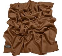CJ Apparel Brown Solid Colour Fringe Design Nepalese Shawl Scarf Wrap Stole Throw Head Wrap Pashmina Hand Made in Nepal New