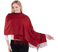 CJ Apparel Burgundy Maroon Thick Solid Colour Design Cotton Blend Shawl Seconds Scarf Wrap Stole Throw Head Wrap Pashmina