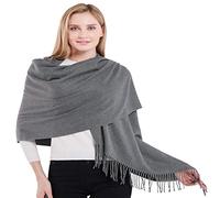 CJ Apparel Charcoal Black Dark Grey Thick Solid Colour Design Cotton Blend Shawl Seconds Scarf Wrap Stole Throw Head Wrap Pashmina New