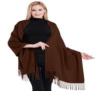 CJ Apparel Chocolate Brown Thick Solid Colour Design Cotton Blend Shawl Seconds Scarf Wrap Stole Throw Head Wrap Pashmina NEW