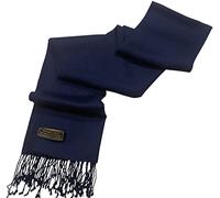 CJ Apparel Dark Blue Men's Nepalese Solid Colour Design Fashion Scarf Scarves Neck Wrap Hand Made in Nepal