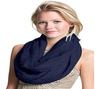 CJ Apparel Dark Blue Navy Blue Nepalese Mobius Infinity Scarf Seconds Snood Cowl Circular Tube Round Shawl Pashmina New