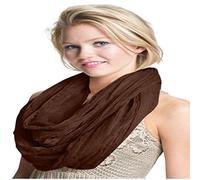 CJ Apparel Dark Brown Nepalese Mobius Infinity Scarf Snood Cowl Circular Tube Eternity Shawl Pashmina Hand Made in Nepal