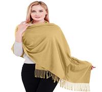 CJ Apparel Dark Cream 100% Cashmere 2 Ply Shawl Seconds Pashmina Scarf Wrap Stole Hand Made in Nepal New