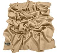 CJ Apparel Dark Cream Solid Colour Fringe Design Nepalese Shawl Scarf Wrap Stole Throw Head Wrap Pashmina Hand Made in Nepal NEW