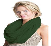 CJ Apparel Dark Green Mobius Infinity Scarf Snood Cowl Circular Tube Eternity Shawl Pashmina Hand Made in Nepal