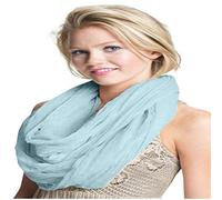 CJ Apparel Denim Blue Nepalese Mobius Infinity Scarf Snood Cowl Circular Tube Eternity Shawl Pashmina Hand Made in Nepal