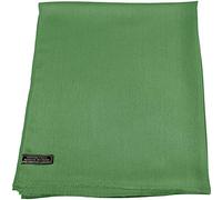 CJ Apparel Forest Green Solid Colour Fringe Design Nepalese Shawl Seconds Scarf Wrap Stole Throw Head Wrap Pashmina Hand Made in Nepal New